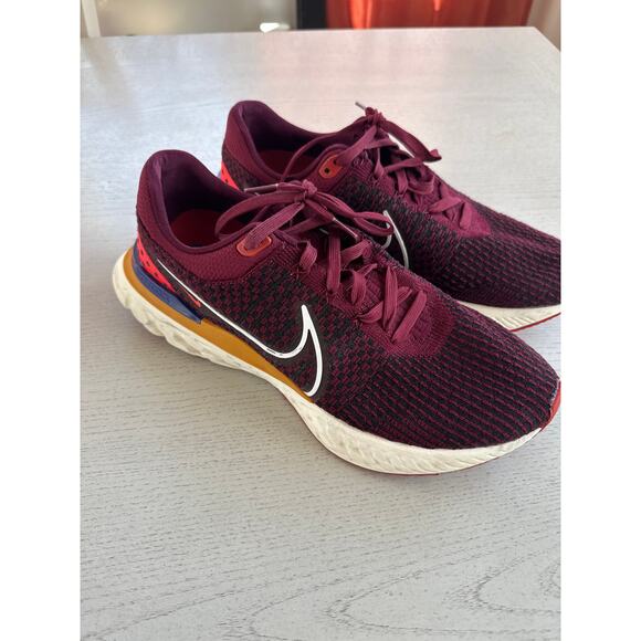 NIKE React Infinity Run Flyknit 3 Maroon Black Mens Size 15 - Picture 1 of 6